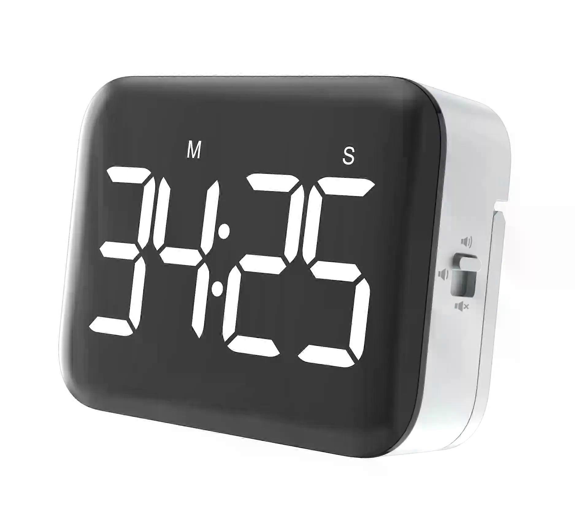 LED Digital Kitchen Timer Large Display Magnetic Electronic Count Up Countdown Timer Home Cooking Baking Classroom Study Timer