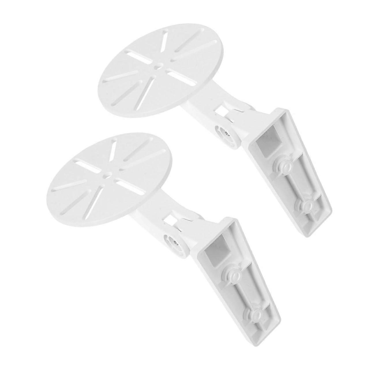 2pcs No Drill Indoor Outdoor Security Camera Wall Mount Bracket, Adjustable Angles, White