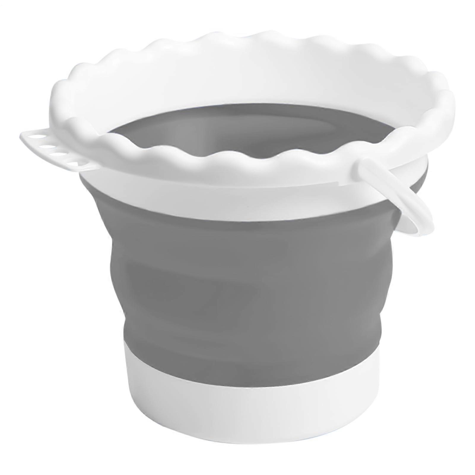Paint Brush Cleaner Cup with Secure Storage, Foldable Silicone Washer for Multiple Brushes, Gray