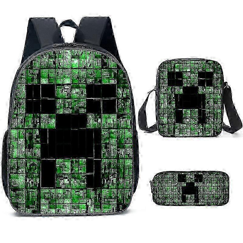MINECRAFT school bag game backpack three-piece set