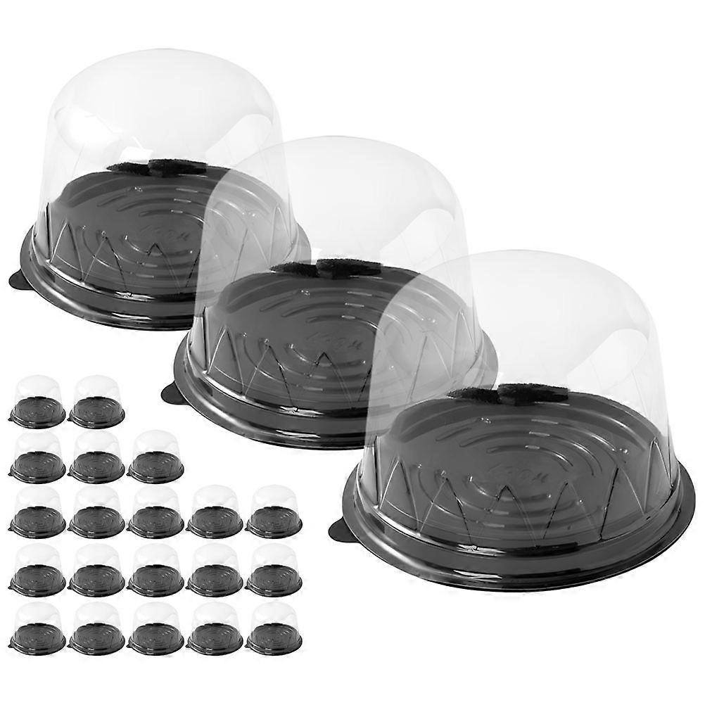Cupcake Boxes Mini Cake Box for Storage Use 150Pcs Black PP Material