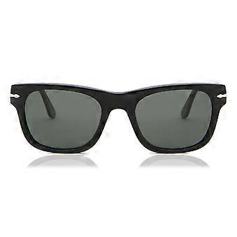 Persol PO3269S Polarisierte 95/58 Vollrand-Sonnenbrille, schwarz, Unisex, quadratisch, UV3, polarisiert, Original