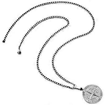 Collier ras du cou avec pendentif boussole, breloque vintage, bijou de voyage