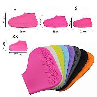 Rainproof Shoes Cover Silicone Shoe Protector Anti-Slip Unisex 1Pair White