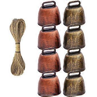 Metal Bells Farm Loud Bells for Animal Grazing 4Sets Assorted Color