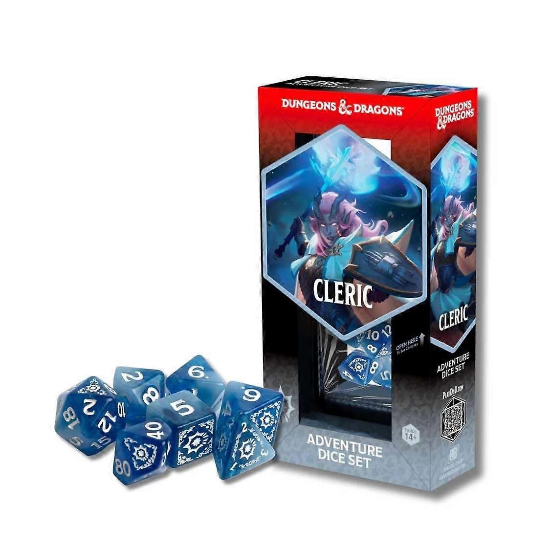 Dungeons & Dragons Adventure Dice Set - Cleric (White Blue)