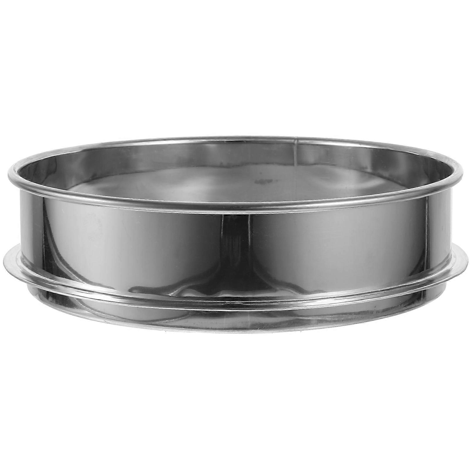 Stainless Steel Powder Shaker Herb Processing 20cm Diameter Silver Stackable Sieve 1Pcs