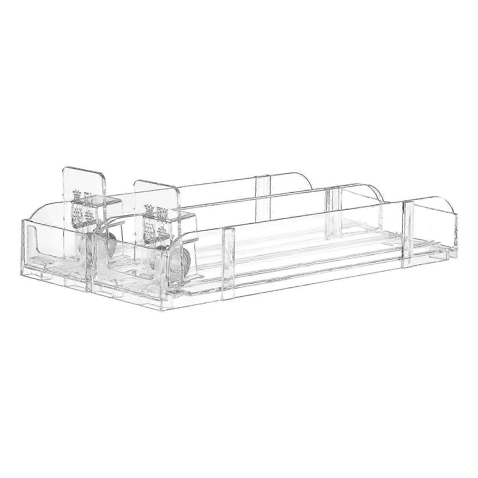 Auto Push Rack Acrylic Showcase for Storage 2Pcs Transparent Display