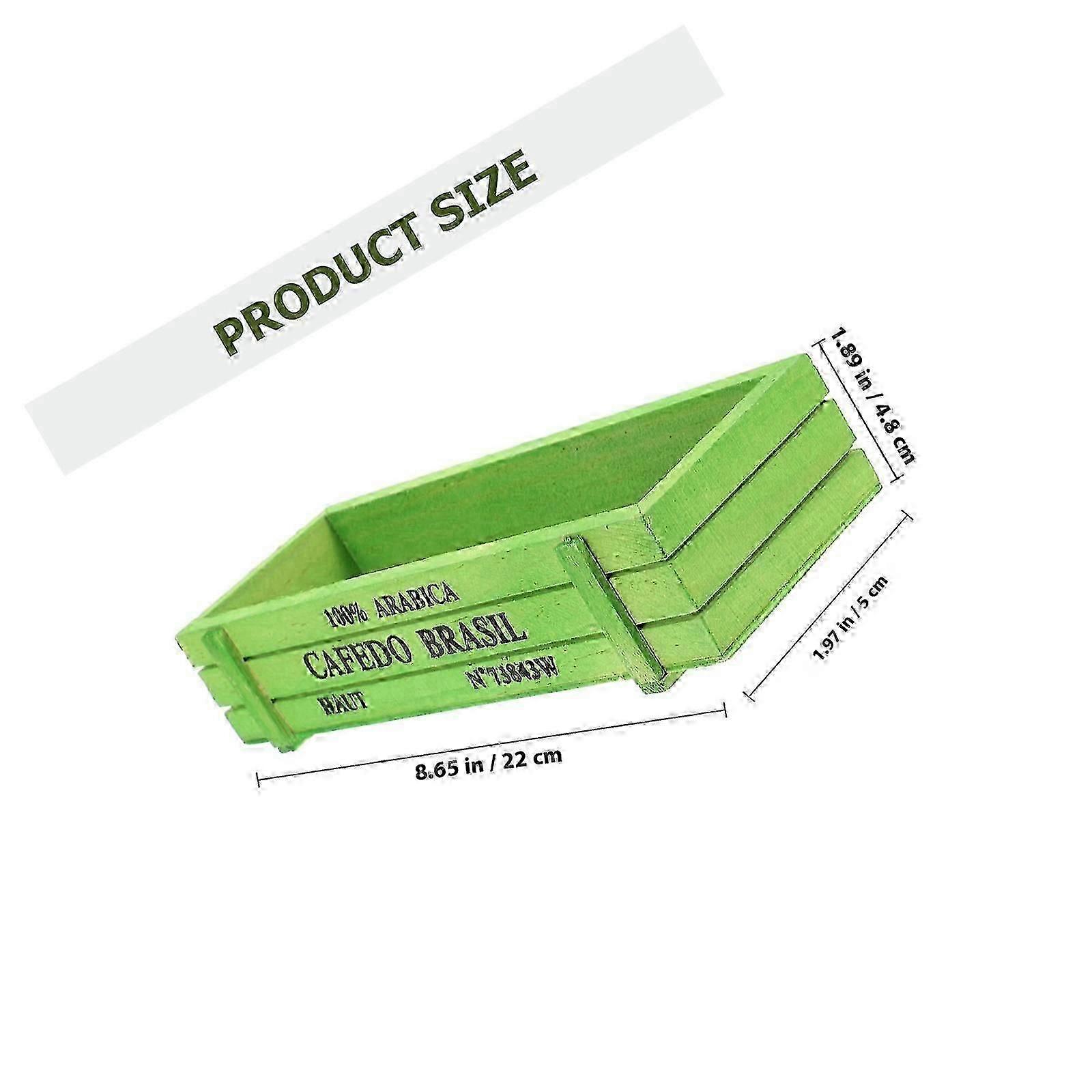 Nordic Style Flower Pot Green Rectangular Type for Storage 1Pcs Succulent