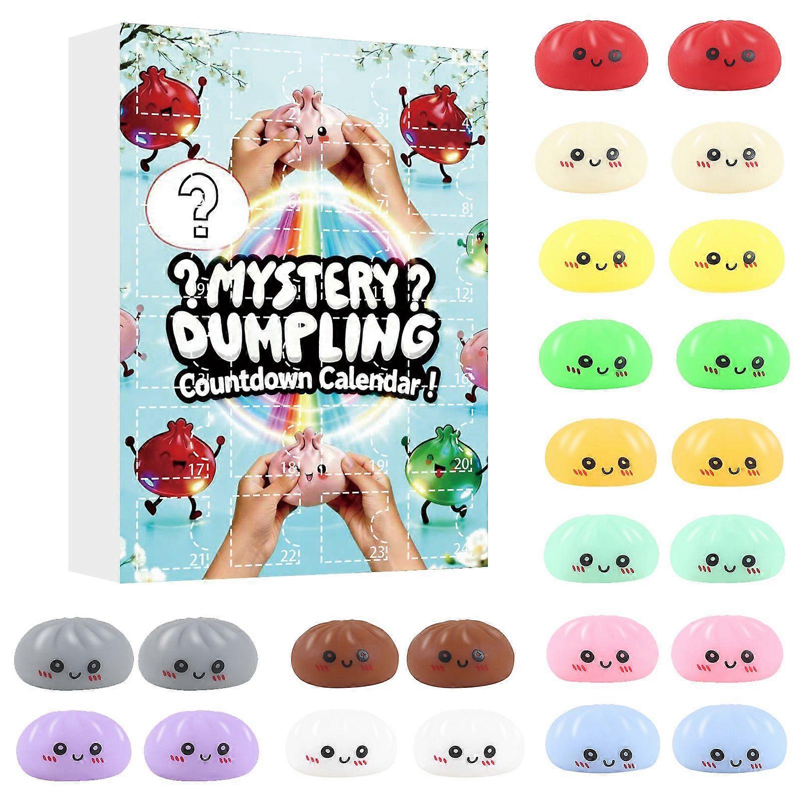2026 Mysterious Dumpling Countdown Calendar Squeeze Decompression Toy Blind Box