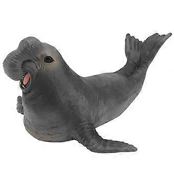 1pc Simulação Animal Modelo Elefante Marinho Brinquedo Edcational Crianças (Cinza Escuro)