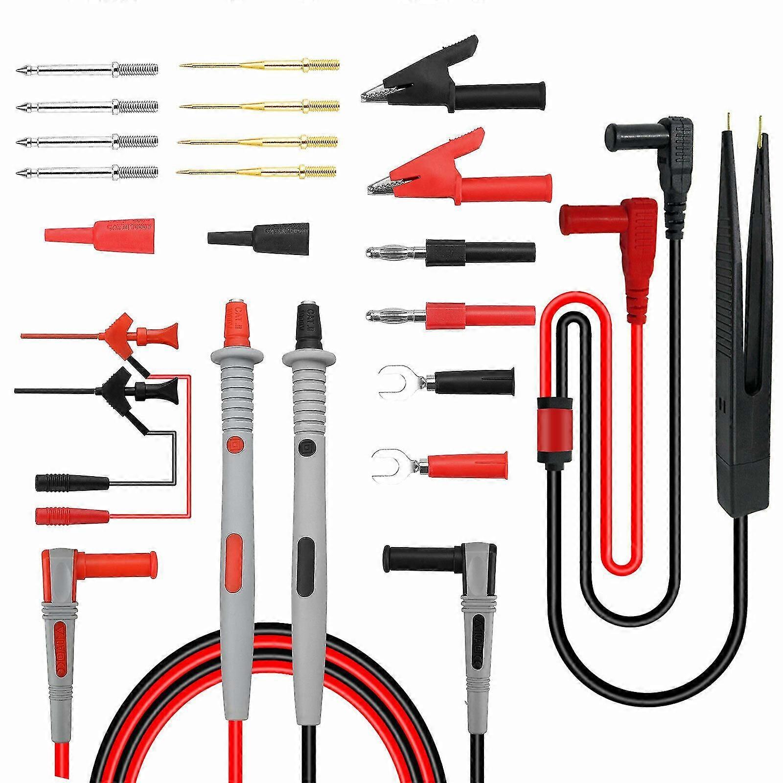 Kit de cables de prueba para multímetro digital Fluke Electrical con pinza de cocodrilo