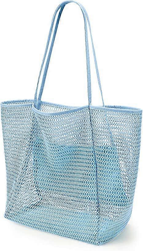 Mesh Tote Bag, Large, Blue
