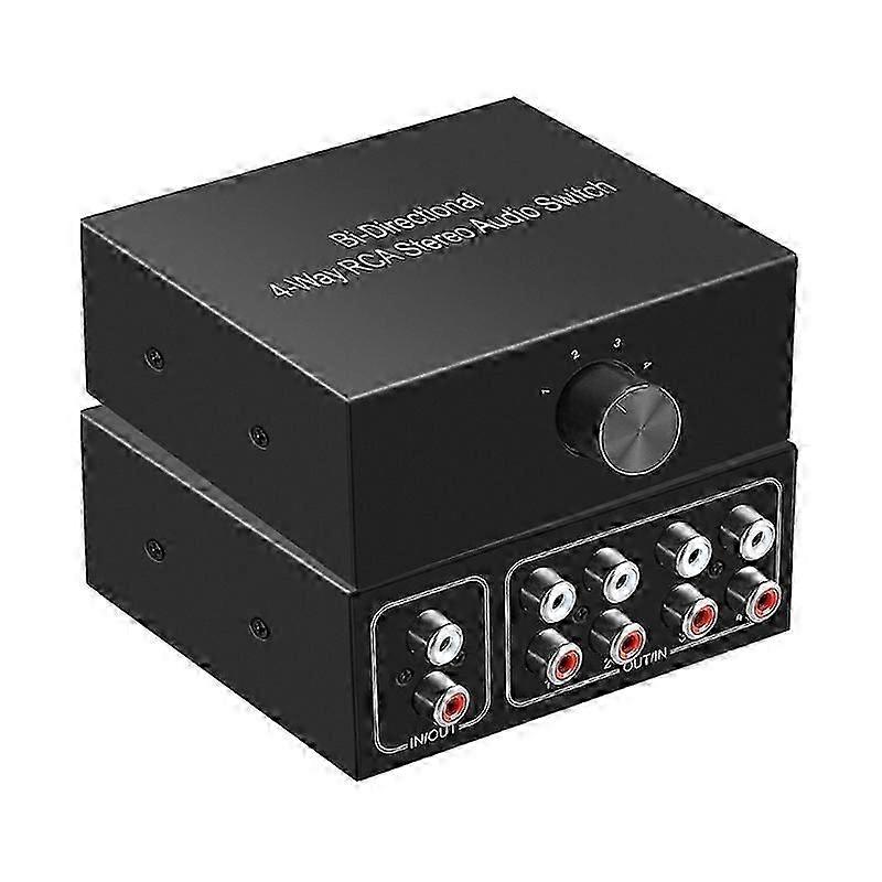 Professional Audio Switch Splitter RCA Stereo Switcher Selector Switch Box