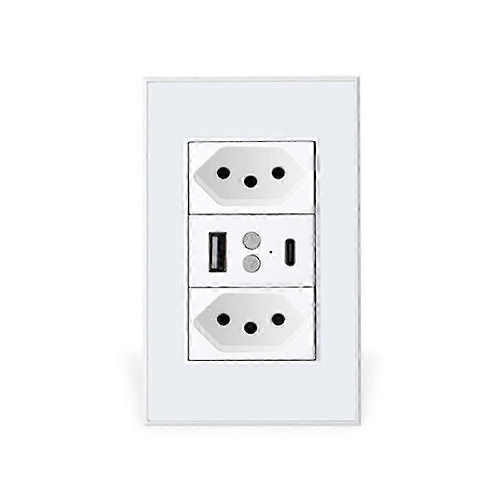 Tuya Zigbee Smart Brazil Socket Switch 10A Switch Socket Support Voice TUYA APP Control for Smart Life EU Plug