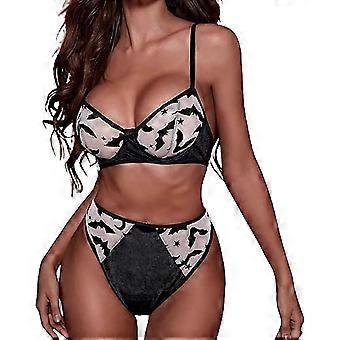 Mujer Halloween Print Lencería Sujetador + Conjunto de bragas Y sujetador Conjunto de lencería erótica en liquidación Lencería femenina