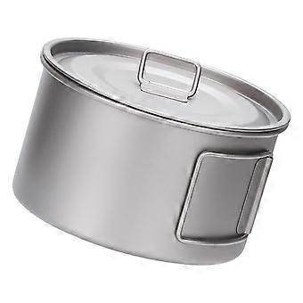 Camping Bowl with Folding Handle and Lid, Lightweight Durable Outdoor Dinnerware for Hiking and Picnic