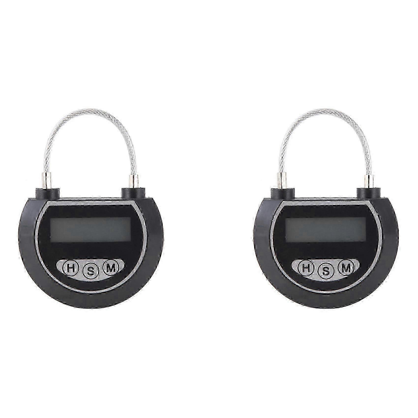 2X Electronic Time Lock Timer Lock Container Multi Function Time Lock Bin for Toys