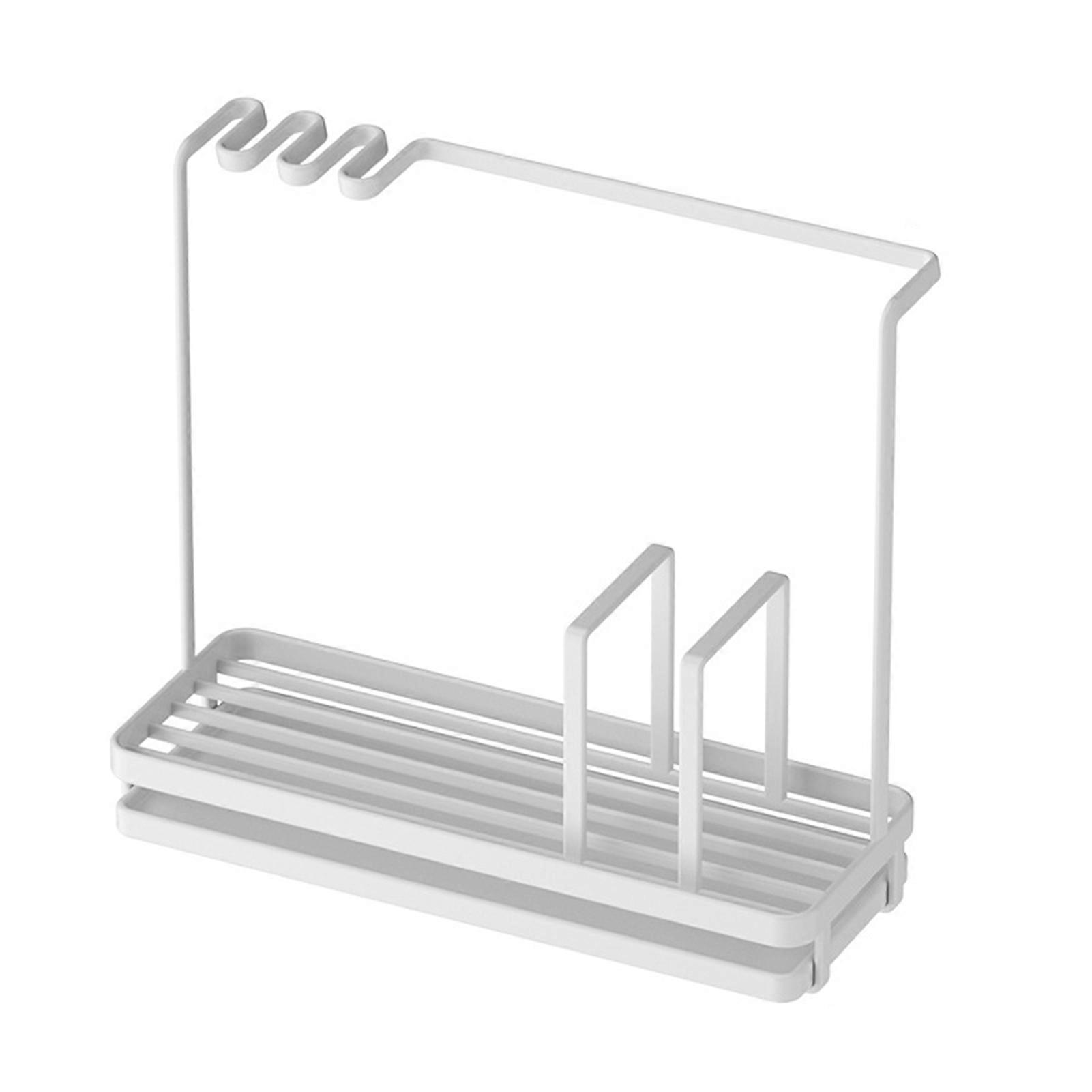 Sponge Holder Storage Rack for Kitchen Sink with Removable Tray