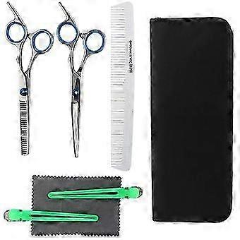 5 stks Professionele Kapselschaar Kapper Knippen Dunner Worden Schaar Kam Set Kappersgereedschap