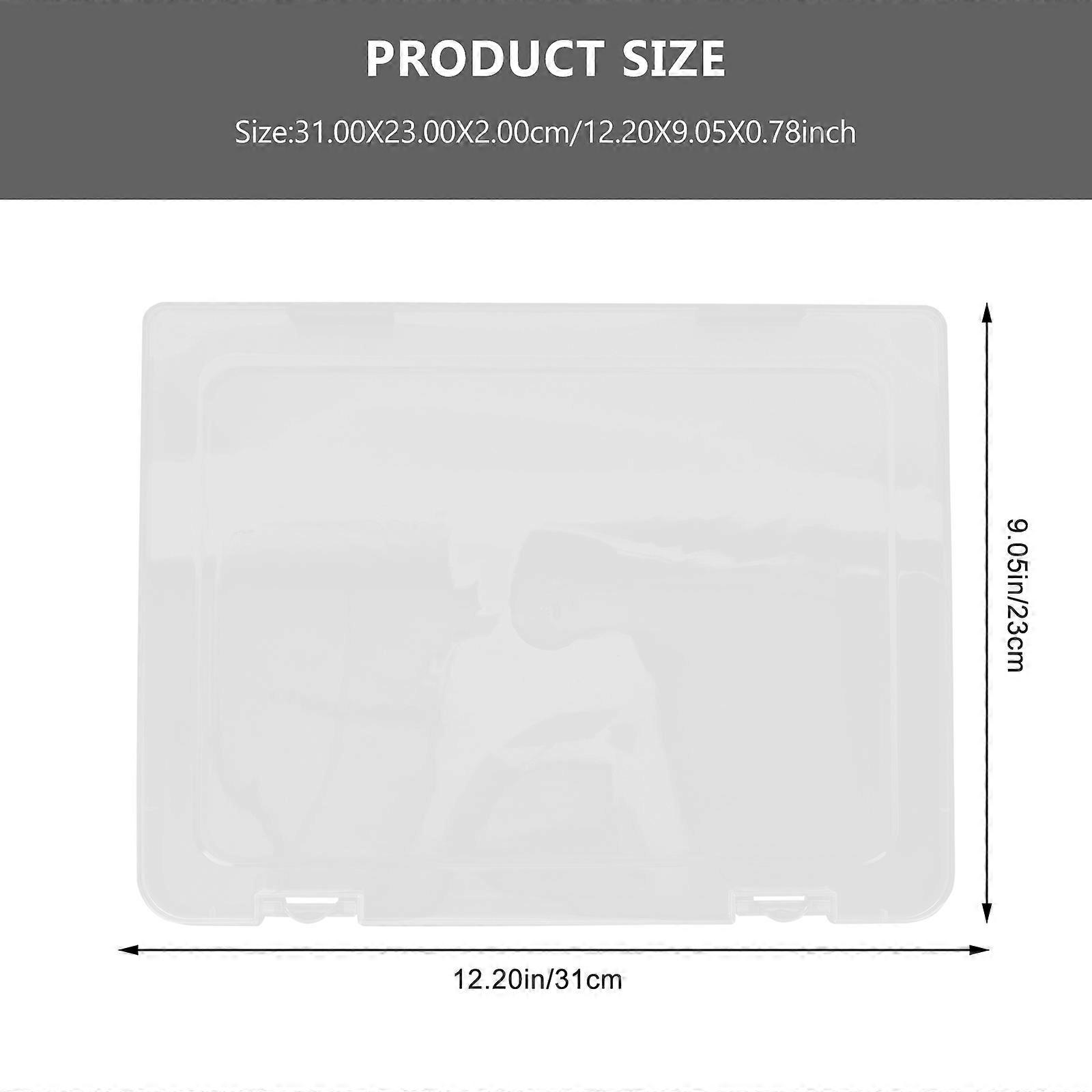 Household File Box Transparent Paper Organizer for Storage Multi-Function Document Box