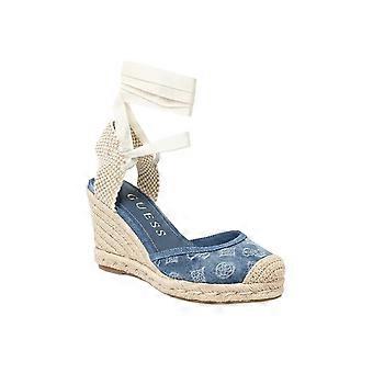 Guess Cyrena blå sandaler for kvinner