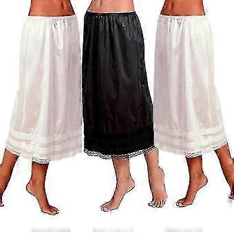 Women's Lace Underskirt Petticoat for Under Dresses, Long Safety Skirt for Vintage Style 26-27