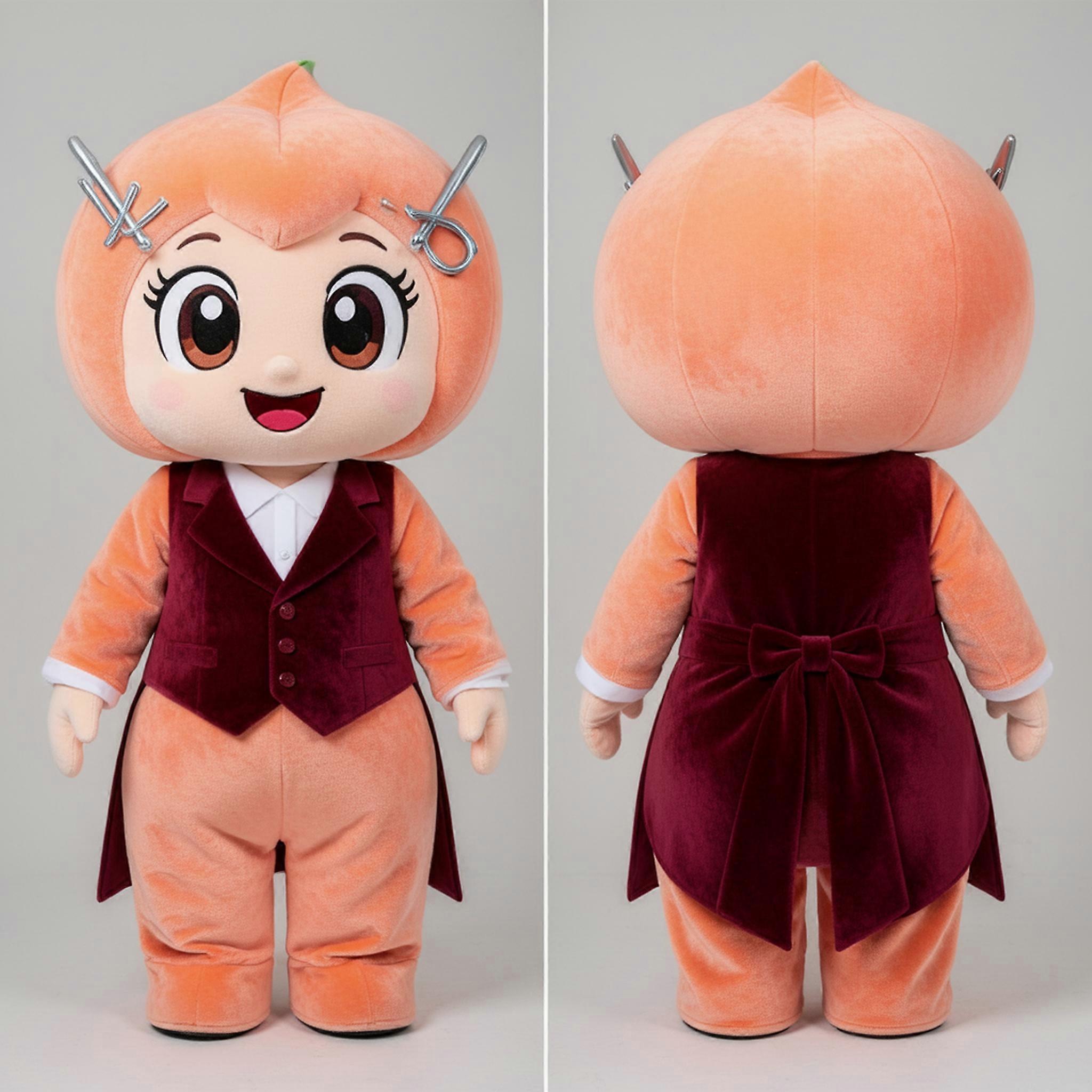 MASTICOT Peach Cartoon Aglet Mascot