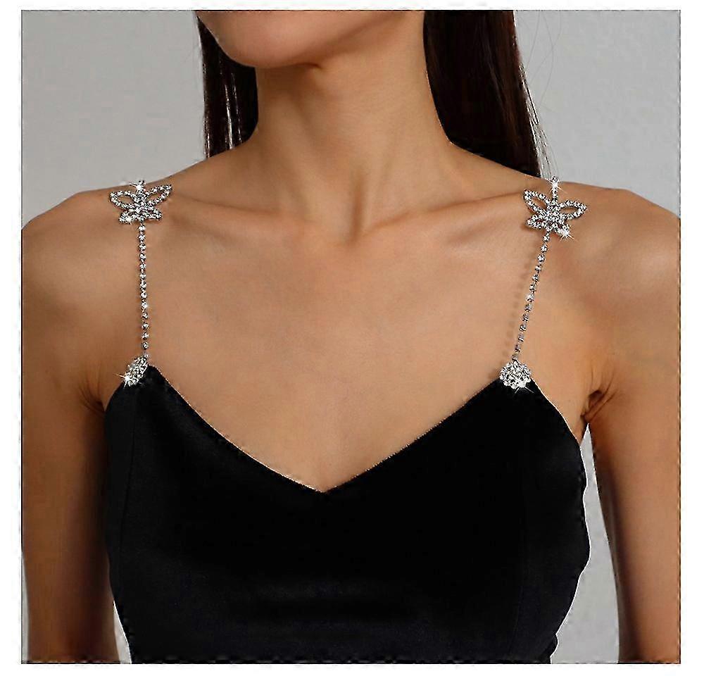 Adjustable Shoulder Straps Rhinestone Bra Straps Replacement1pair