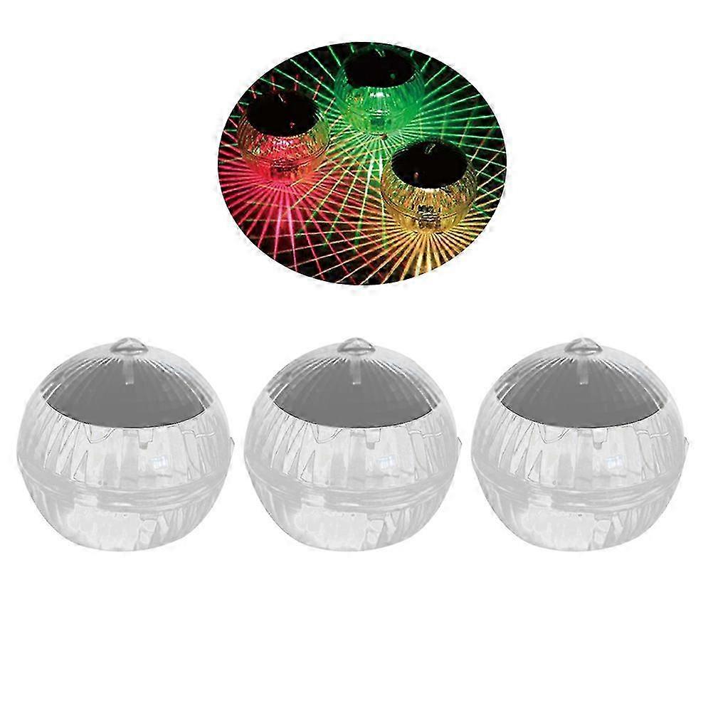 Waterproof Light Solar Powered Floating Light compatible with Pond Use 3Pcs Pack