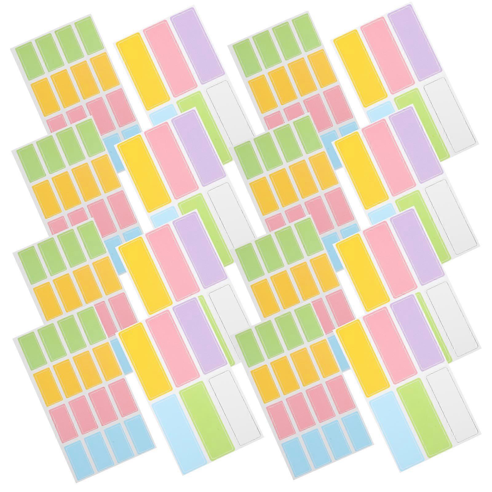 Colored Paper Label Sticker for Classification and Organization 40Sheets