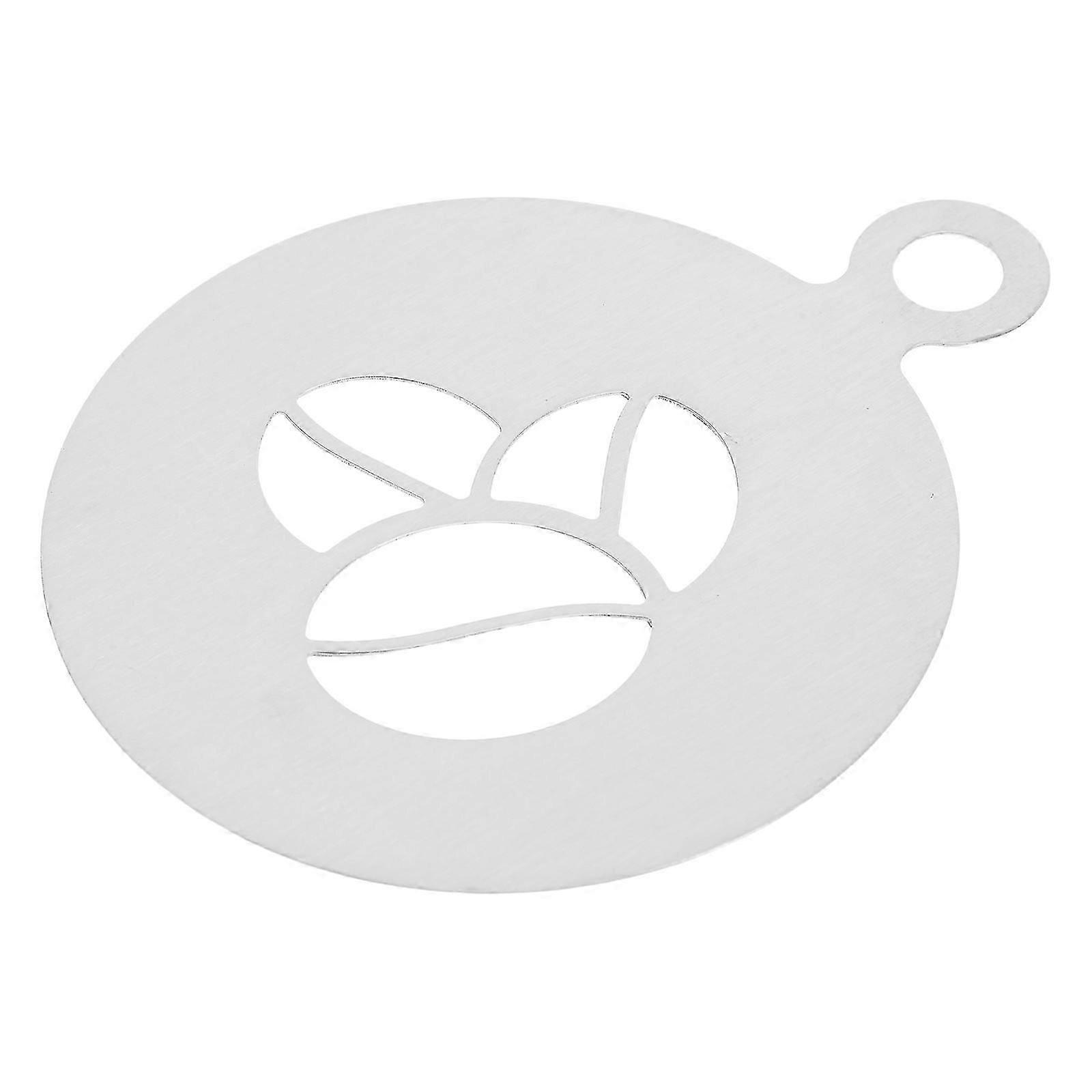 Coffee Stencils Stainless Steel compatible with Decoration Flower Pattern