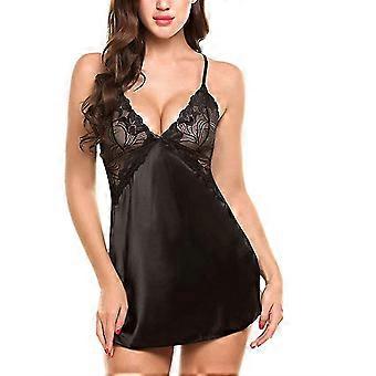 Ladies Sexy Lace G-string Nightdress Set Sleepwear Nightwear