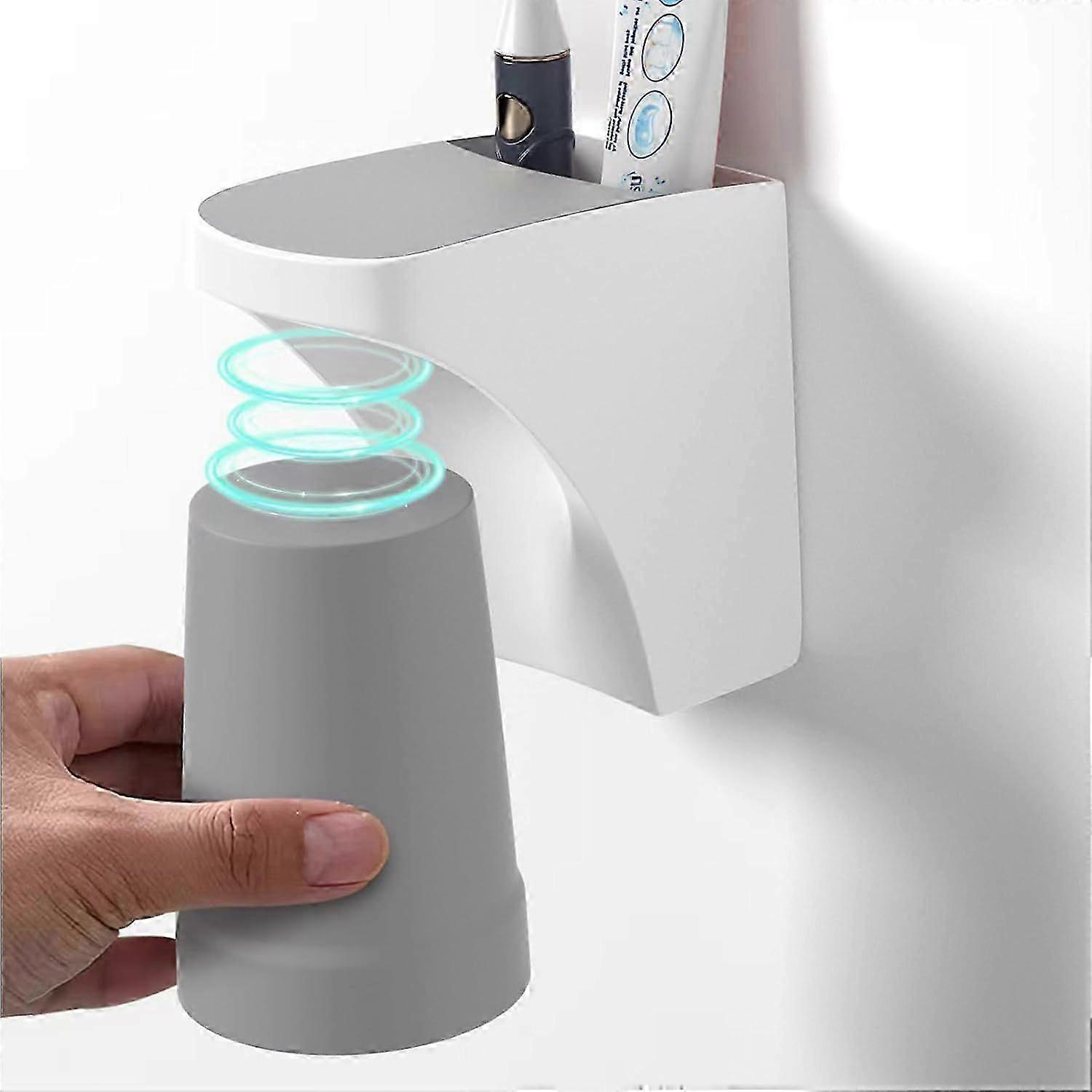 Quick-Drying Single Cup Toothbrush and Toothpaste Holder for Bathroom, 1 Cup Design