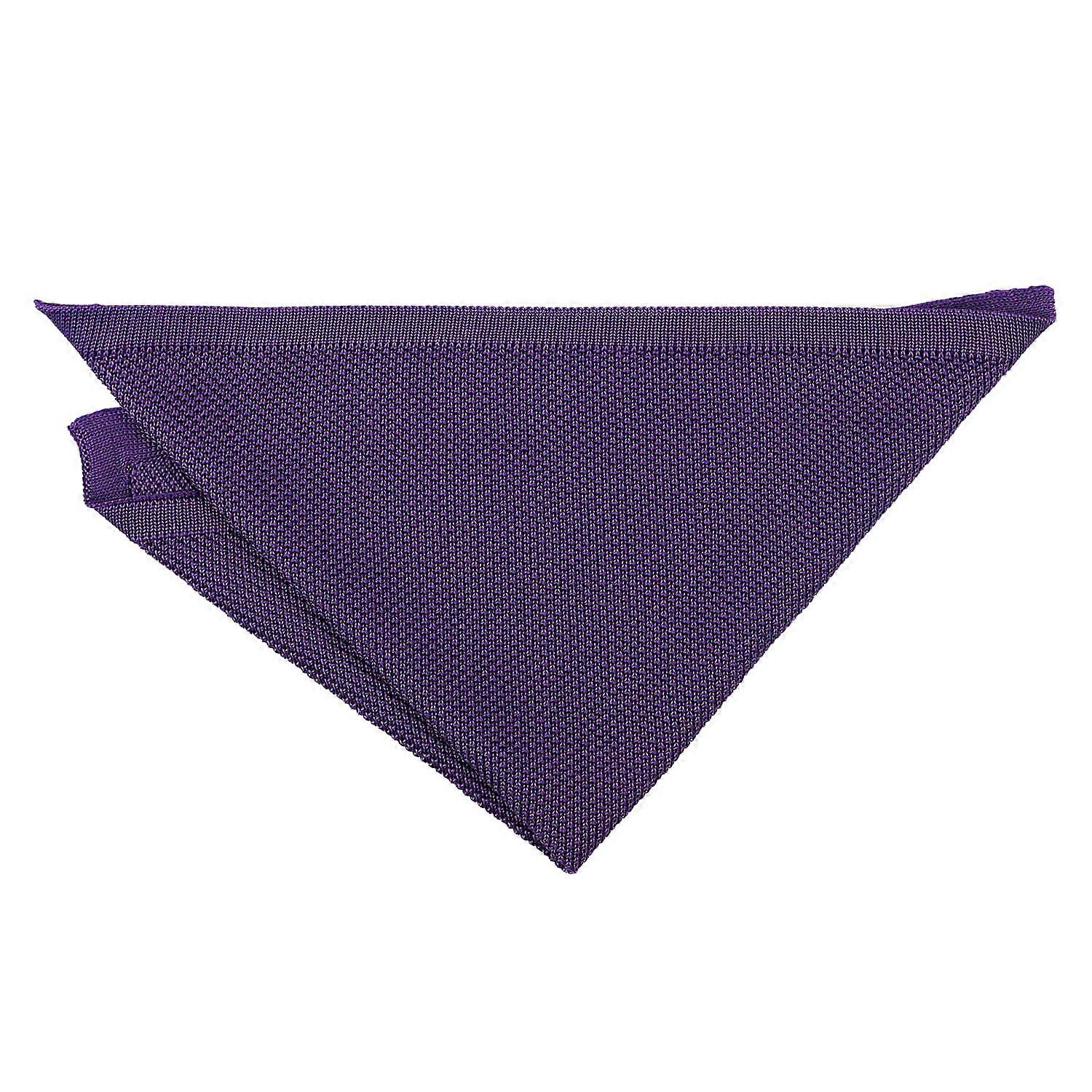 Deep Purple Knitted Pocket Square