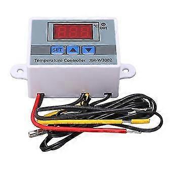 Temperature Controller Digital Temperature Controller Thermostat Heating Cooling Switch with Waterproof Probe for Air Conditioning System 10A(24V)