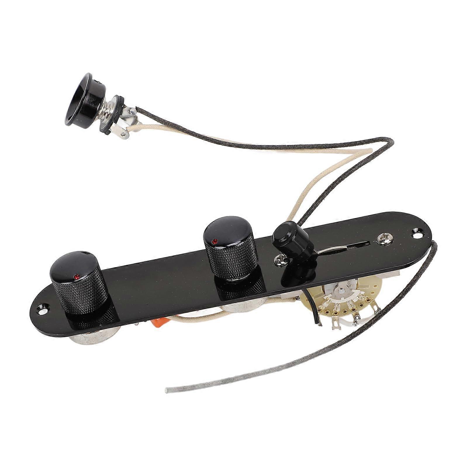 Electric Guitar Control Plate GE234 Black 5 Way Switch Knobs Precise Fit Easy DIY Replacement