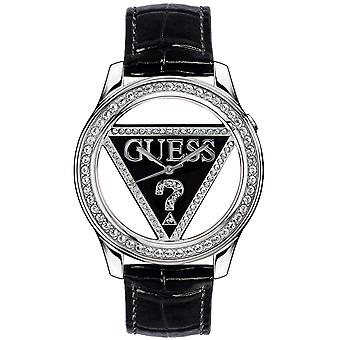 Guess clearly Quartz Analog Woman Watch with Cowhide Bracelet W10216L2