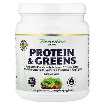 Paradijs kruiden, Eiwitten &Greens, Vanille, 16 oz (454 g)