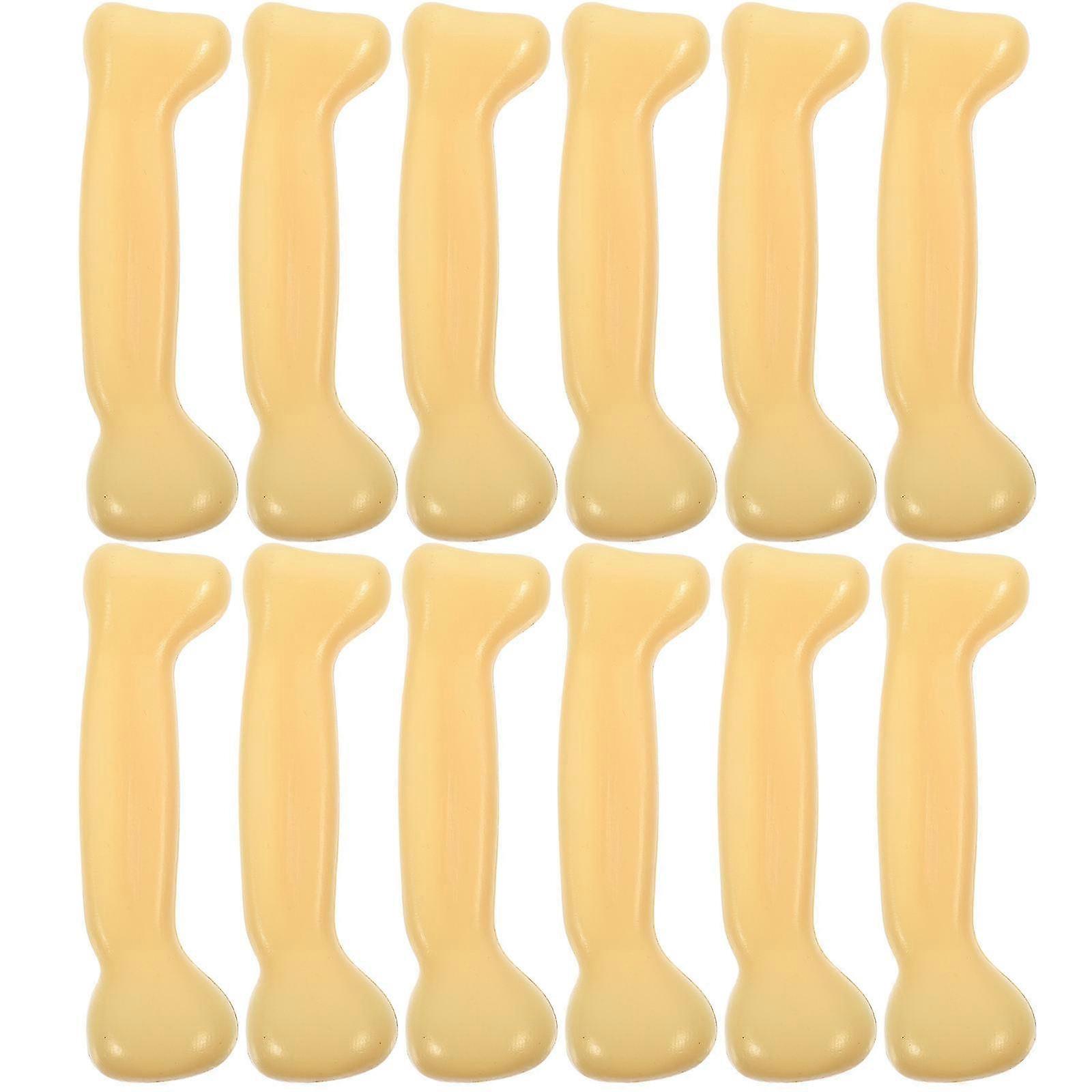 Halloween Human Skeleton Small Bone Props Plastic compatible with Decor 12Pcs