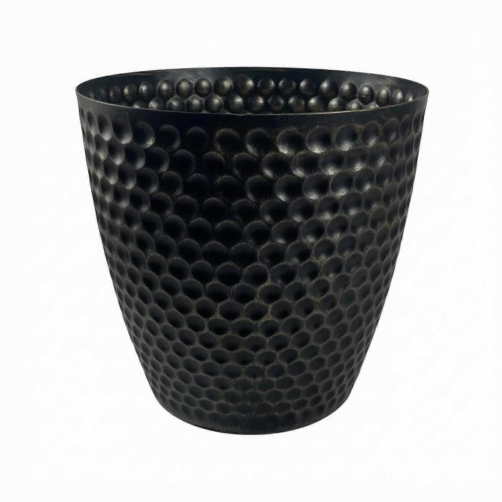 Metal Planter Hammered Flowerpot Modern for Tabletop