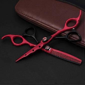 6 Inch Professional Hair Cutting Scissors with Ergonomic Curved Handles and Child Safety Design for Home Use