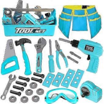 Kids Tool Set - 30pcs Pretend Play Tool Toys With Kids Tool Belt, Electric Toy Drill, Construction Tool Box Kit For Toddlers Boys