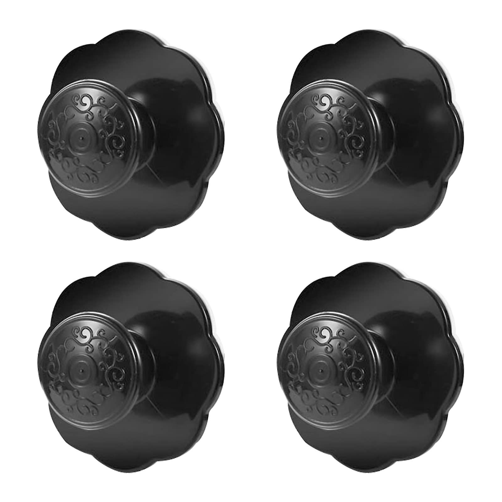 4 Pcs Self Adhesive Flower Shape Drawer Pull Handles Cabinet Drawer Cupboard Pulls No Drill for Kitc