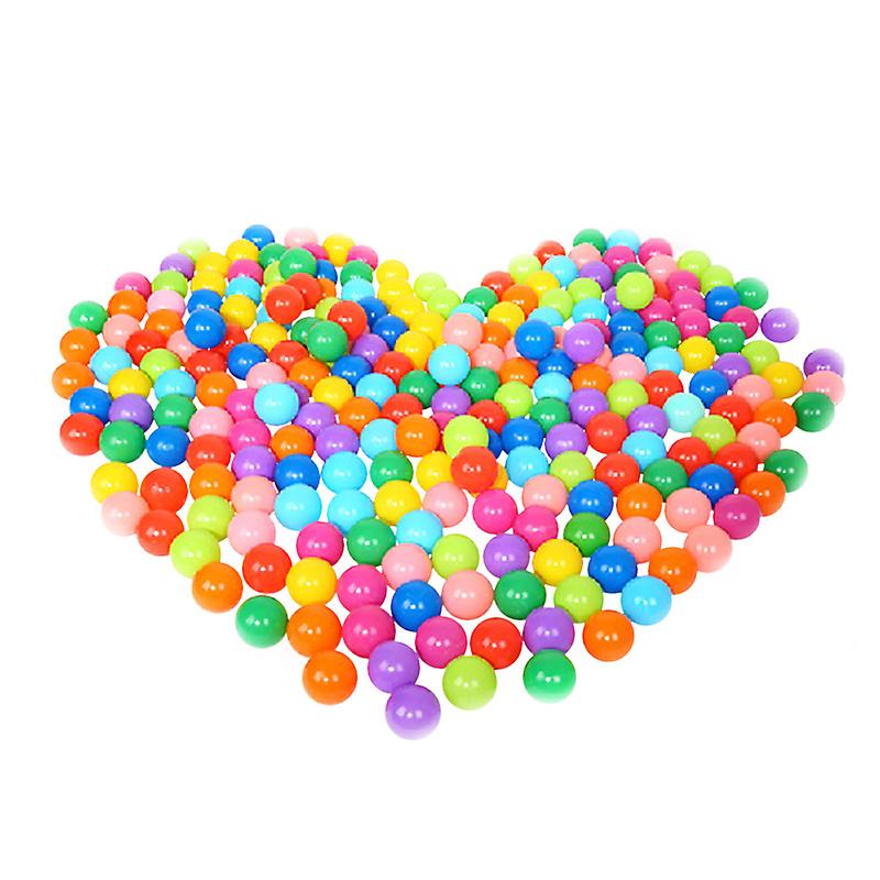 100PCS 키즈 볼 다채로운 재미 플라스틱 볼 핏 공 아기 어린이 어린이 생일 파티 이벤트 놀이터 게임 당구 텐트 바다 수영 장난감 공