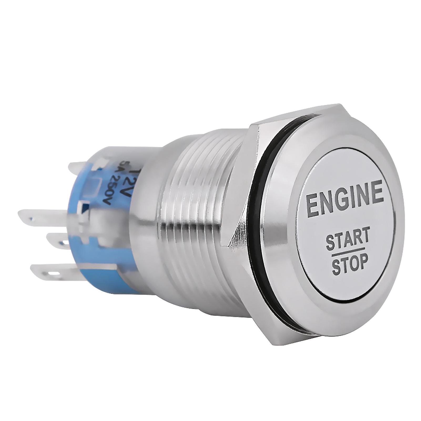 Engine Starter Button,12V White LED Car Engine Button Engine Start Switch Rugged and Tough