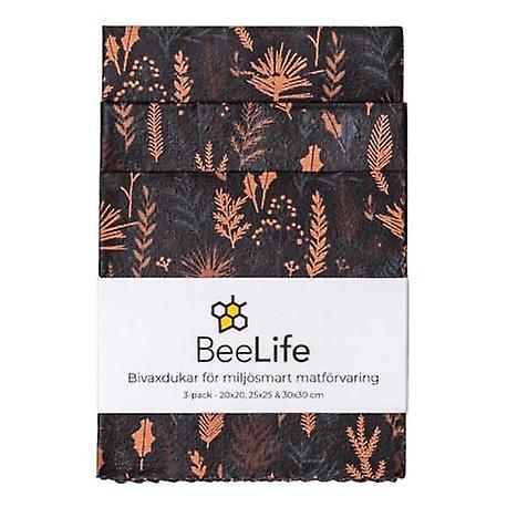 3-pack Beeswax cloths premium Rusakulan Dark brown, used for sustainable food storage