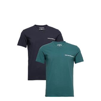Emporio Armani 2 Pack T-shirt z okrągłym dekoltem - Morski/śródziemnomorski