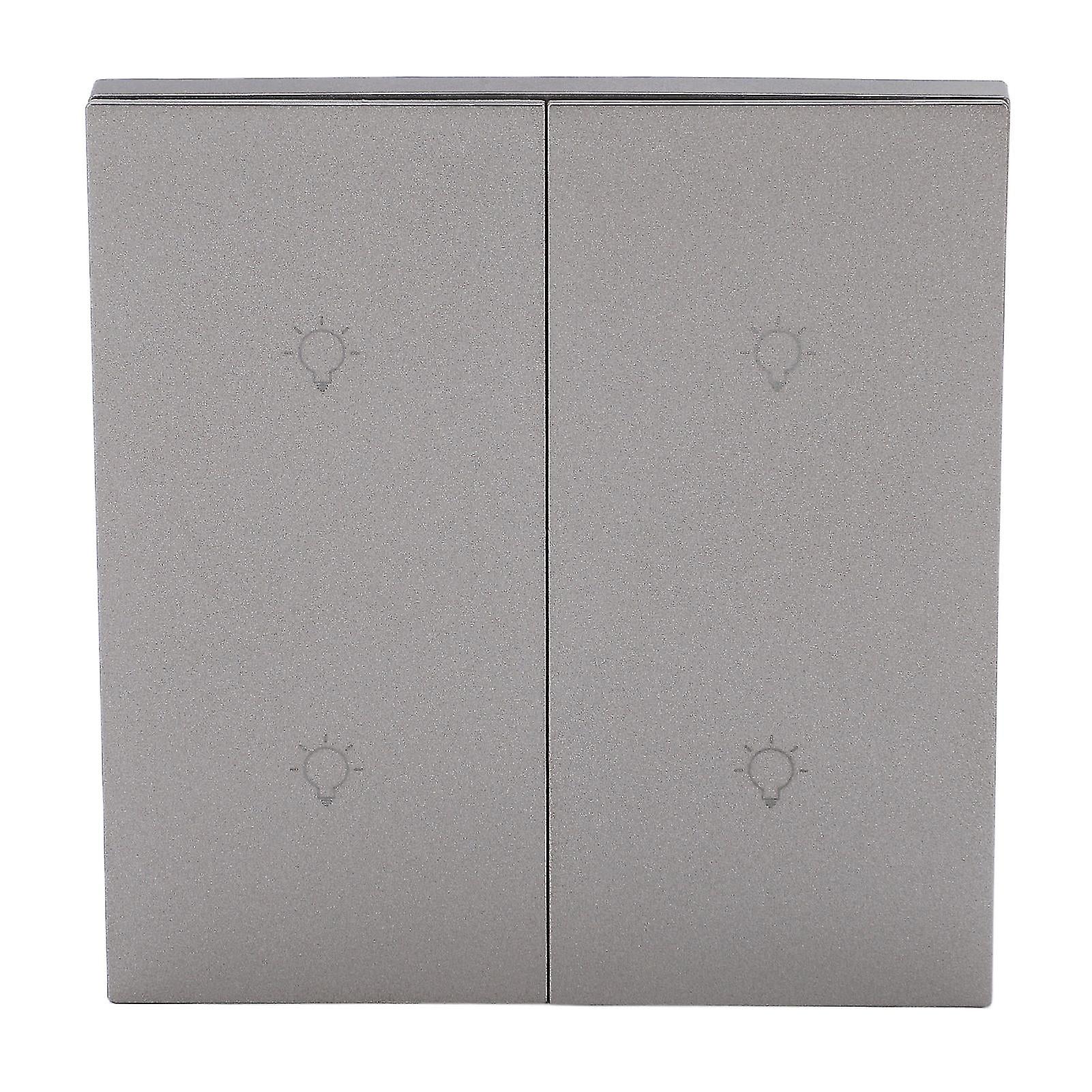 4 Gang Smart Light Switch för Tuya för Zigbee Phone Voice Timing Manuell kontroll Trådlös scen Switchgrey