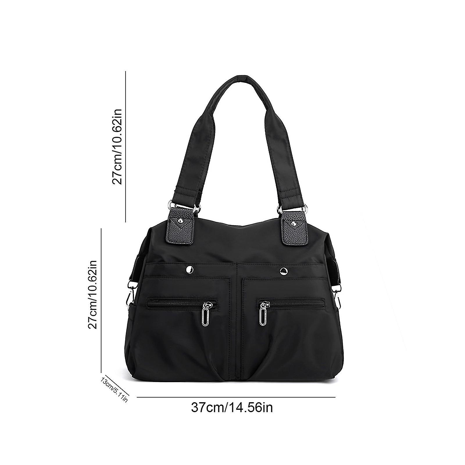 UTO Borsa A Tracolla Donna In Nylon Multitasca - Grigia, Leggera E Impermeabile - 5